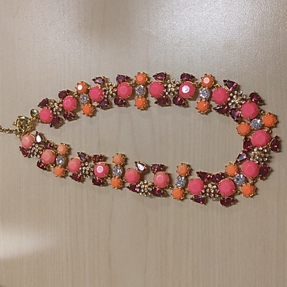 J Crew Brulee Coral Statement Necklace BARBIE PINK - Picture 10 of 15
